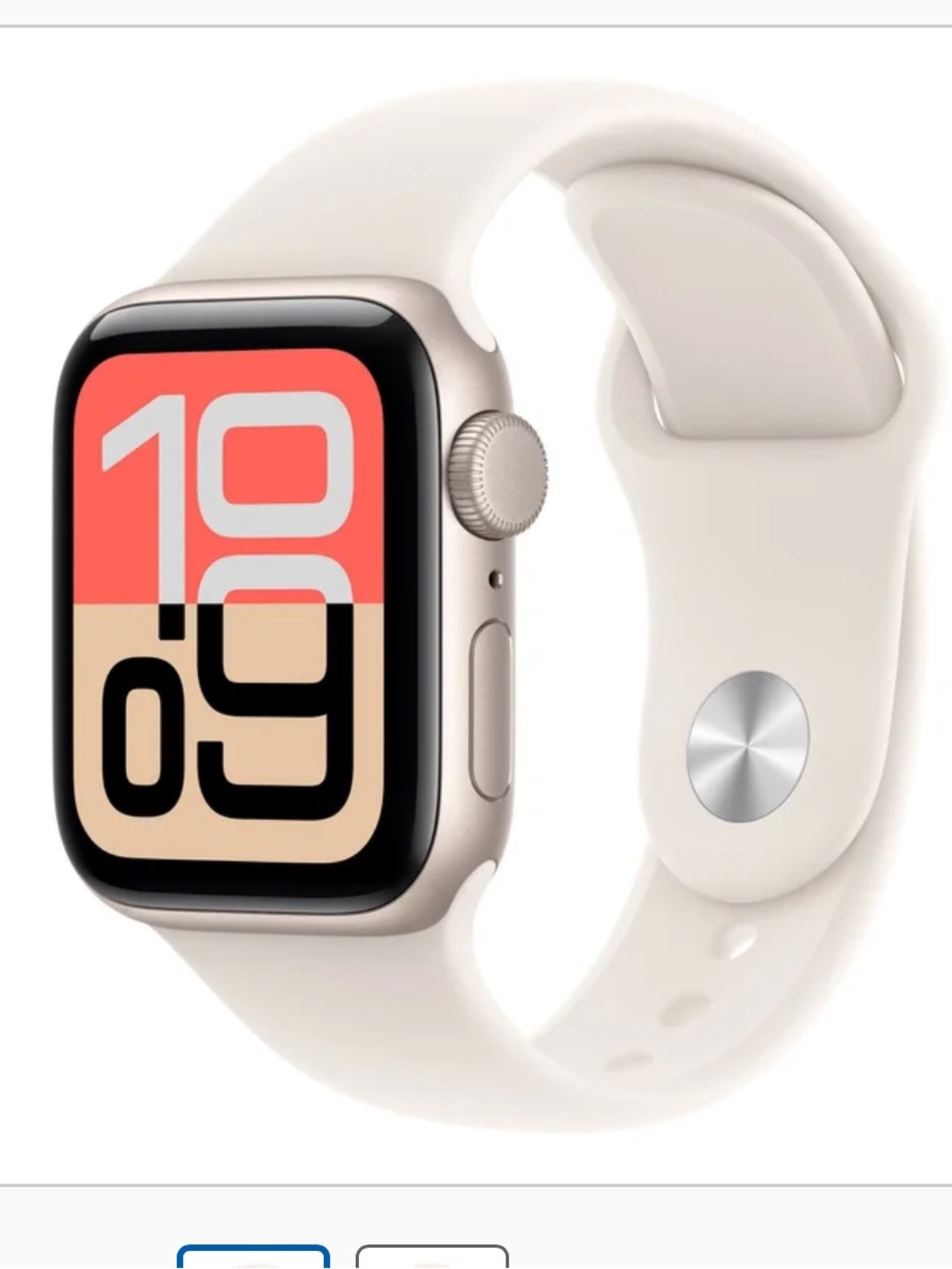 Apple Watch starlight SE 3 40mm with Cream Sport Band